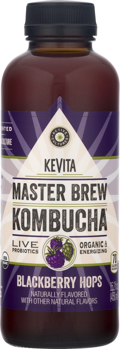 slide 6 of 9, KeVita Master Brew Organic Blackberry hops Kombucha 15.2 oz, 15.2 fl oz