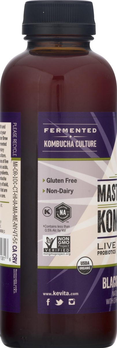 slide 7 of 9, KeVita Master Brew Organic Blackberry hops Kombucha 15.2 oz, 15.2 fl oz