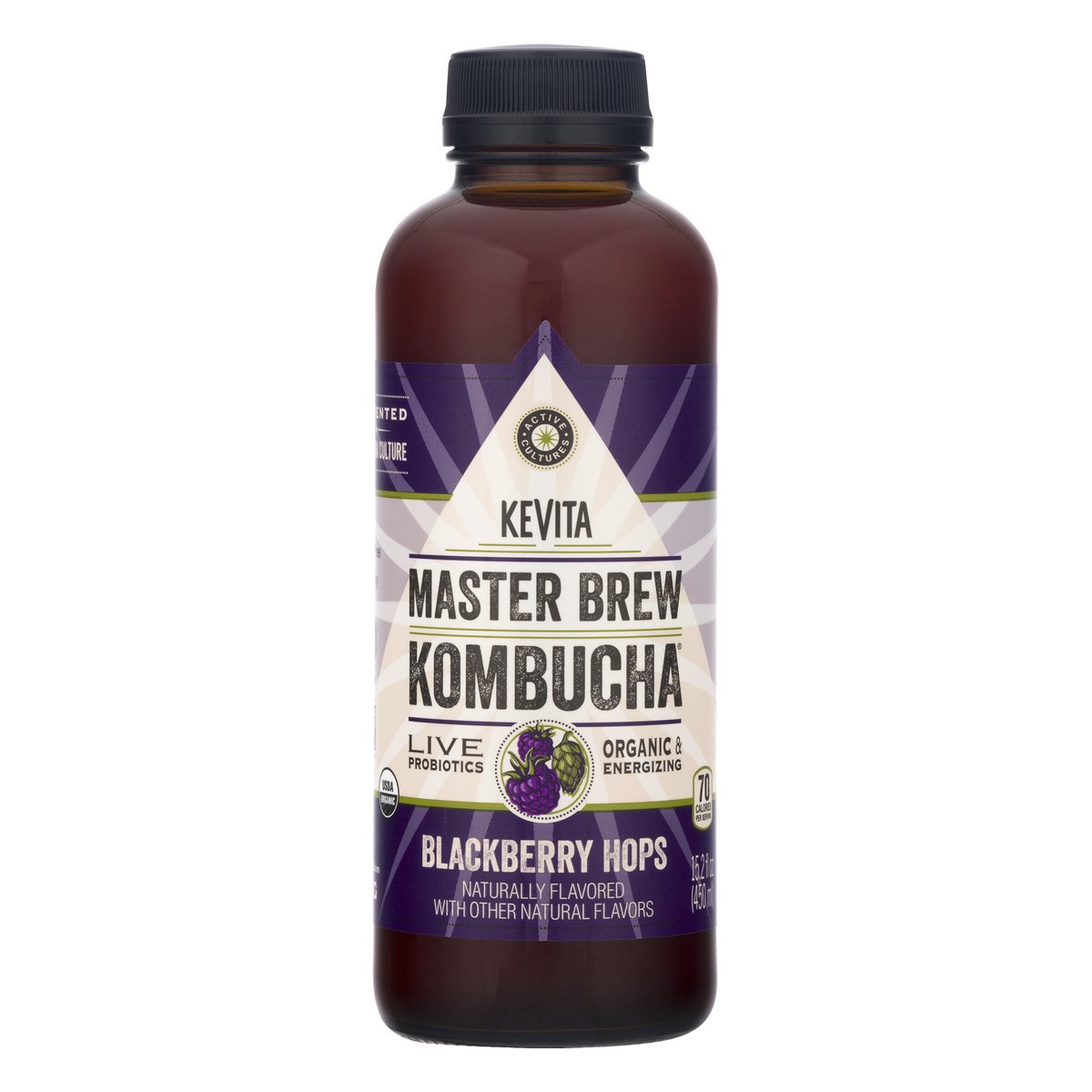 slide 1 of 9, KeVita Master Brew Organic Blackberry hops Kombucha 15.2 oz, 15.2 fl oz