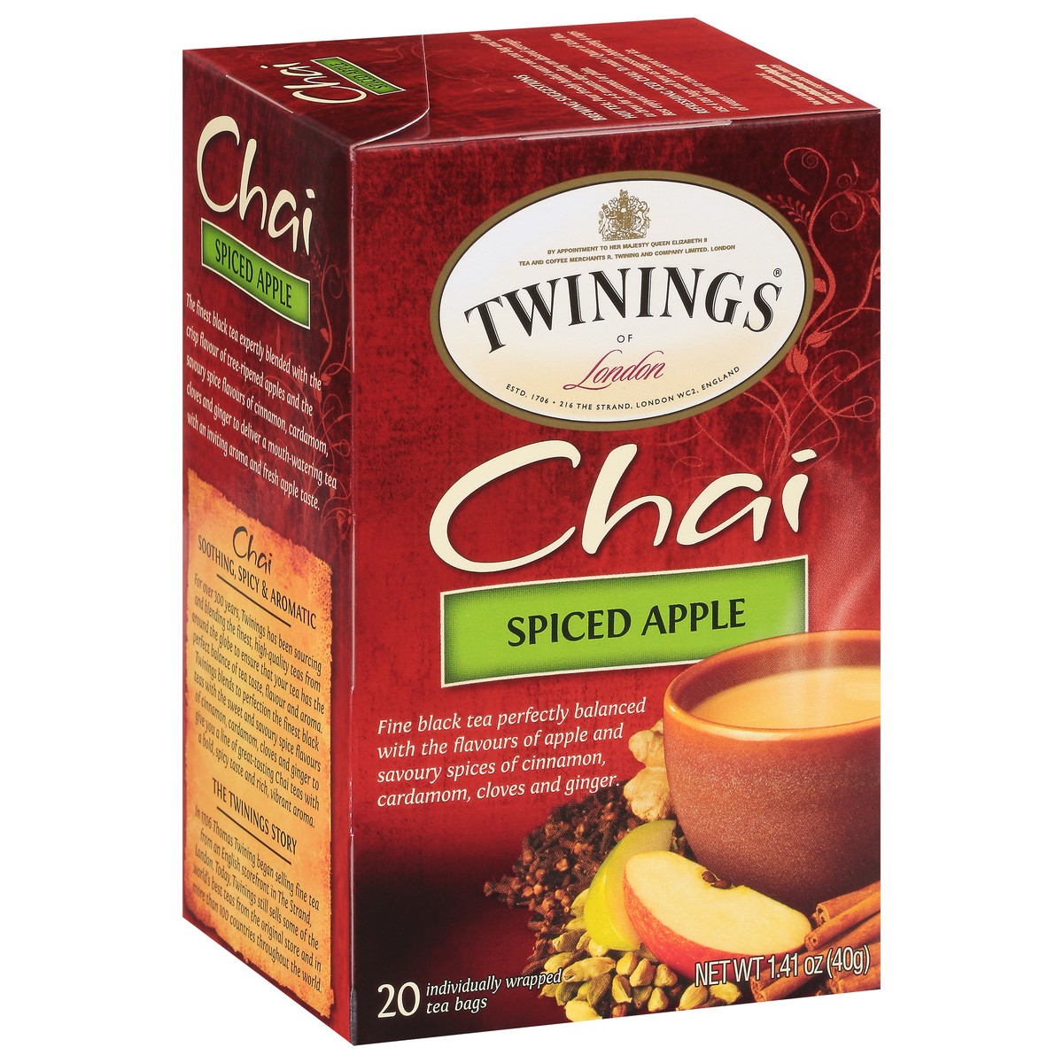 slide 4 of 9, Twinings Spiced Apple Indian Chai Tea Bags - 20 ct, 20 ct