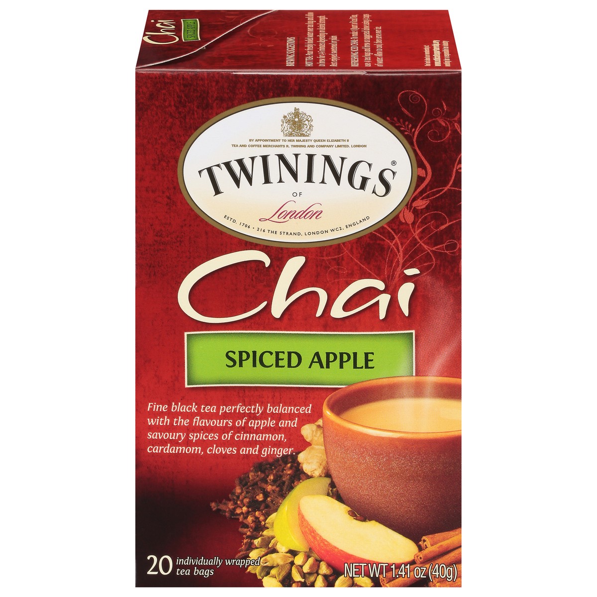 slide 1 of 9, Twinings Spiced Apple Indian Chai Tea Bags - 20 ct, 20 ct