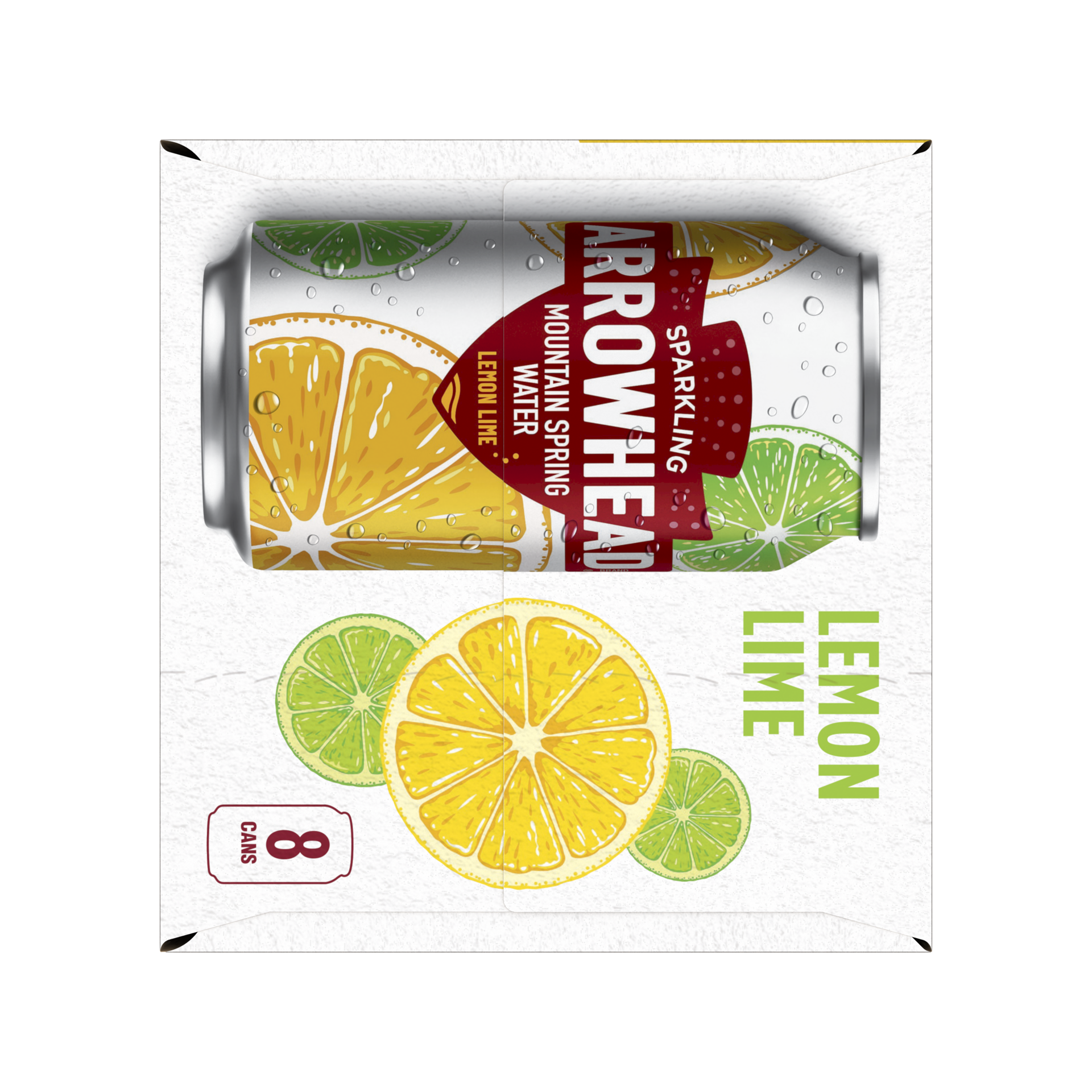 slide 4 of 5, Arrowhead Sparkling Water, Lemon Lime- 12 oz, 12 oz