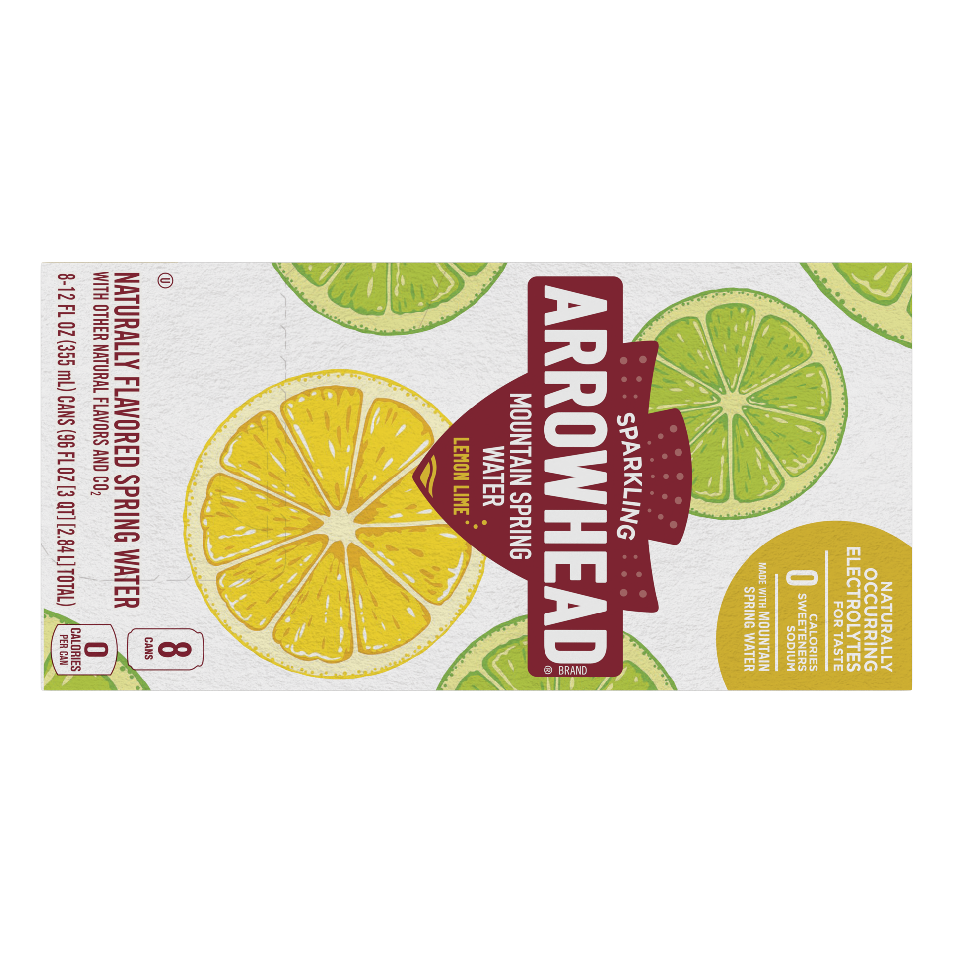 slide 1 of 5, Arrowhead Sparkling Water, Lemon Lime- 12 oz, 12 oz