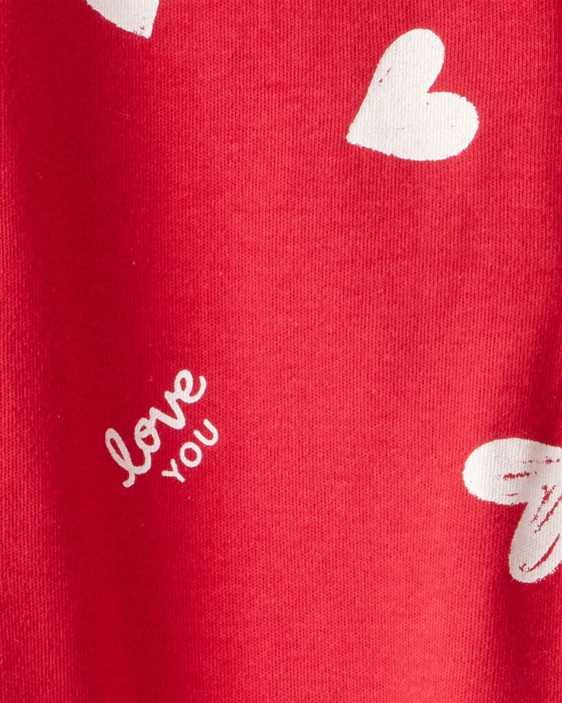 slide 3 of 3, Carter's Baby Valentine's Day Heart 100% Cotton Snug Fit 2-Way Zip Sleep & Play Pajamas - Red Red 9M, 1 ct