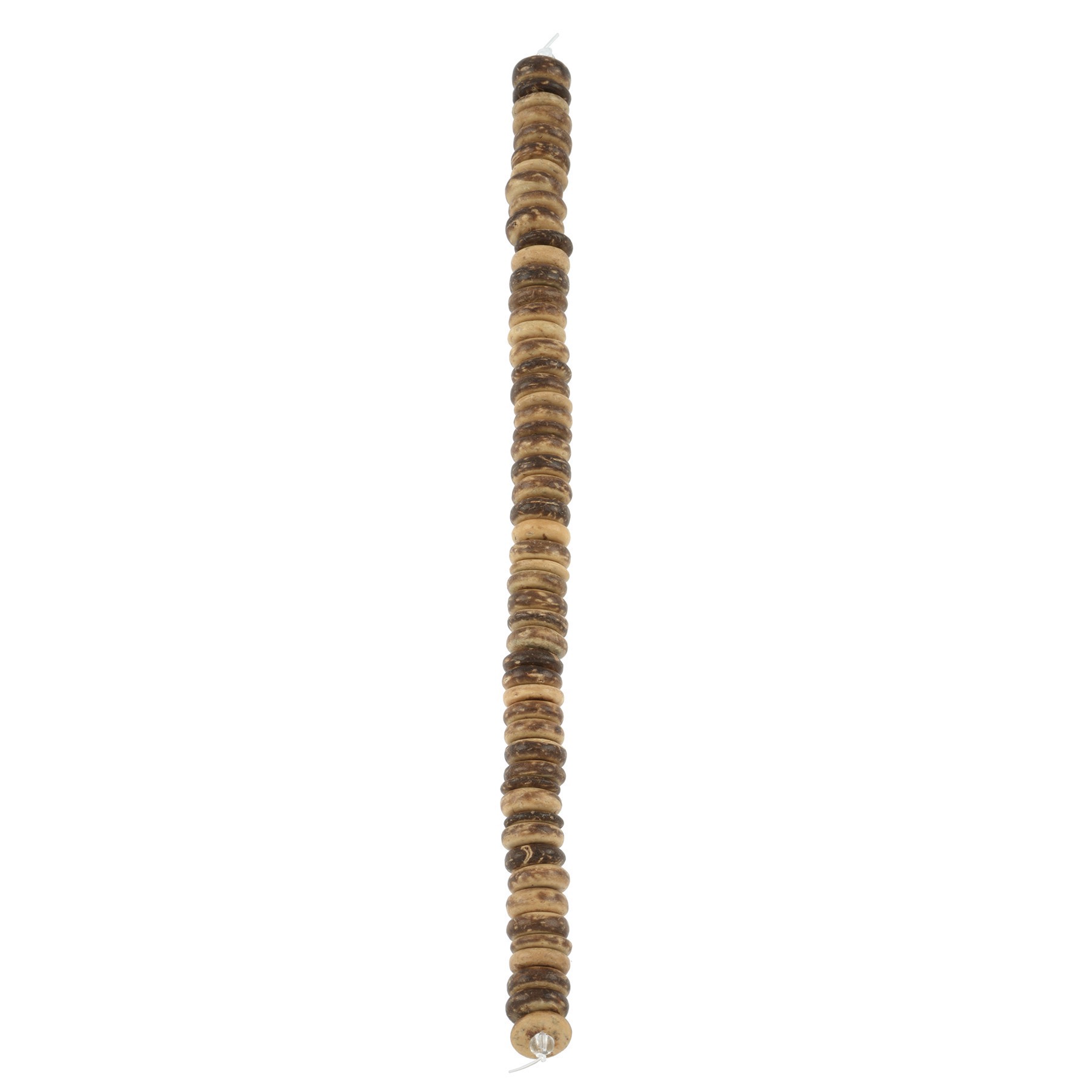 slide 3 of 3, Light Brown Wood Coconut Wood Heishi Beads, 10mm By Bead Landing, 10mm