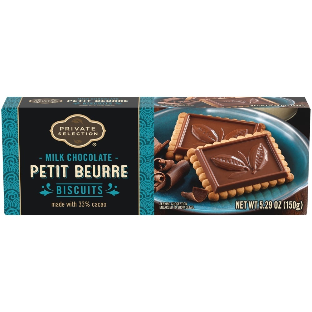 slide 1 of 1, Private Selection Milk Chocolate Petit Beurre Biscuits, 5.29 oz