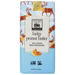 Endangered Species Fudgy Peanut Butter Chocolate Bar - 3 oz