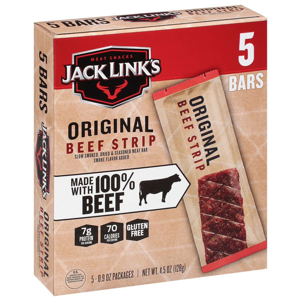 slide 2 of 11, Jack Link's Original Beef Strips, 5 ct; 0.9 oz