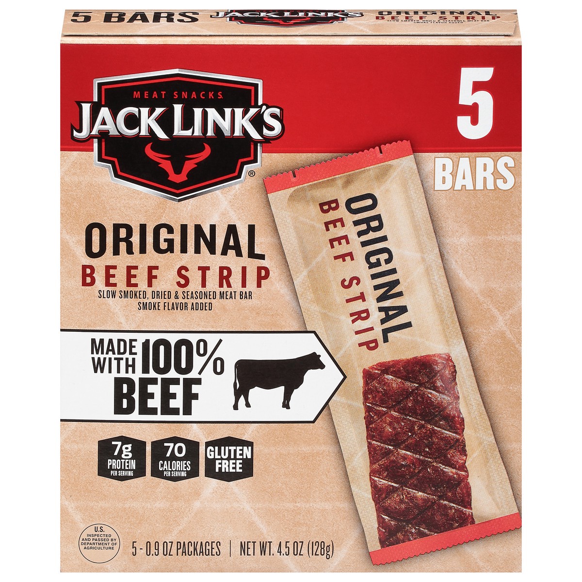 slide 11 of 11, Jack Link's Original Beef Strips, 5 ct; 0.9 oz
