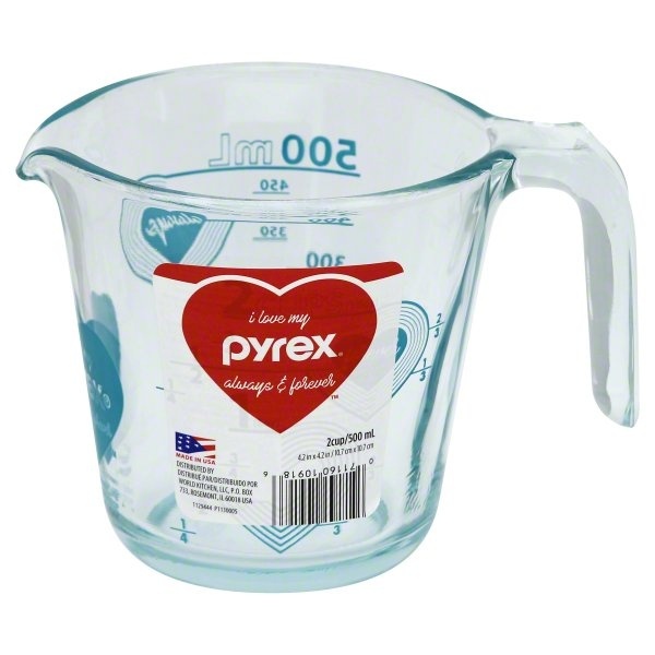 slide 1 of 1, Pyrex Love 2c Meas Cup Turq Cdu - Each, 1 ct