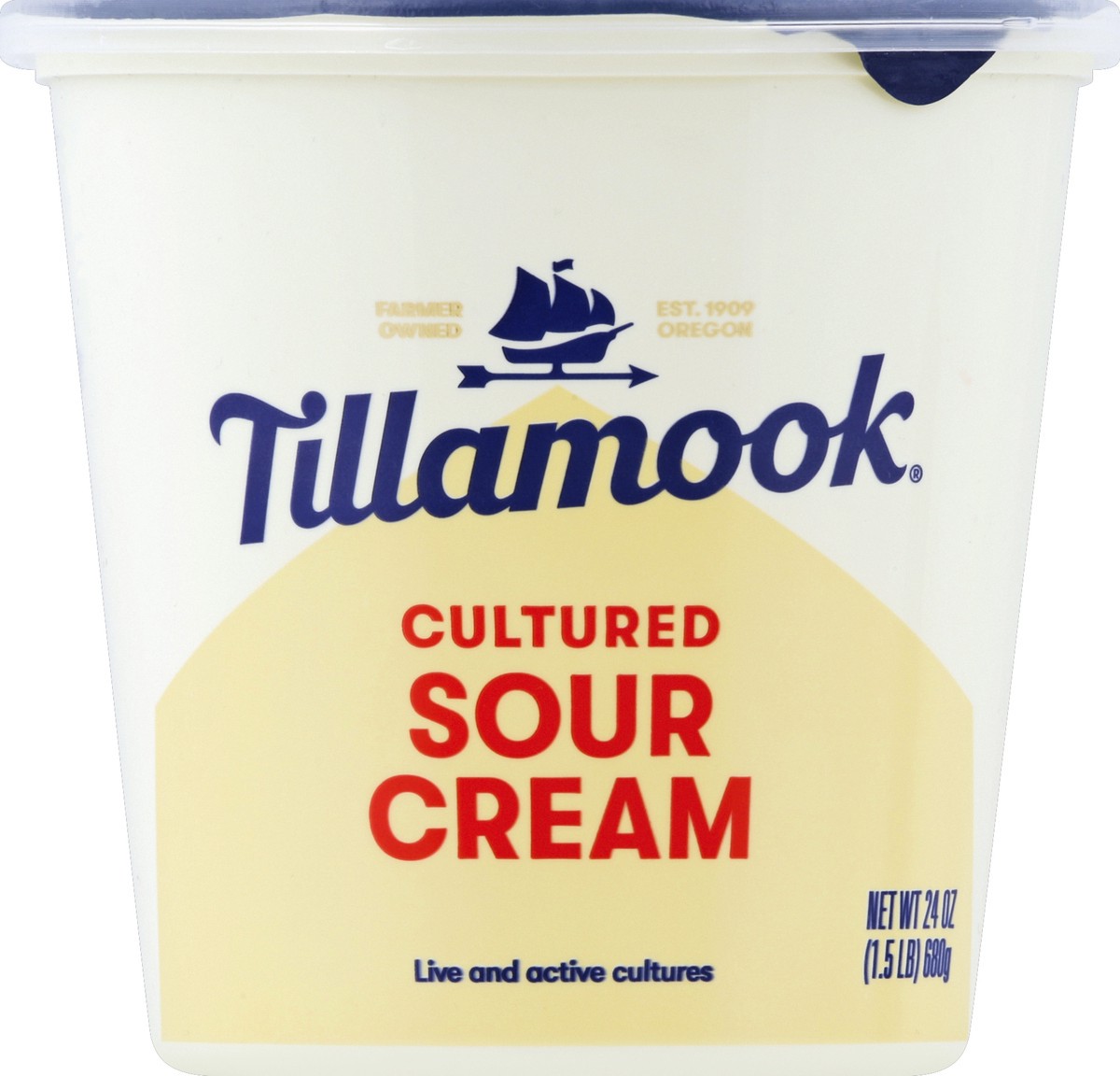 slide 5 of 6, Tillamook Cultured Sour Cream, 