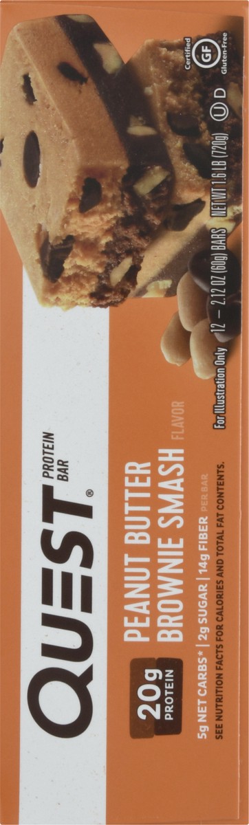 slide 7 of 12, Quest Peanut Butter Brownie Smash Flavor Protein Bar 12 ea, 12 ct