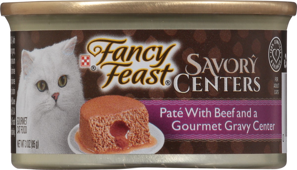 slide 6 of 15, Fancy Feast Purina Fancy Feast Savory Centers Pate Adult Wet Cat Food With Beef and a Gravy Center, 3 oz