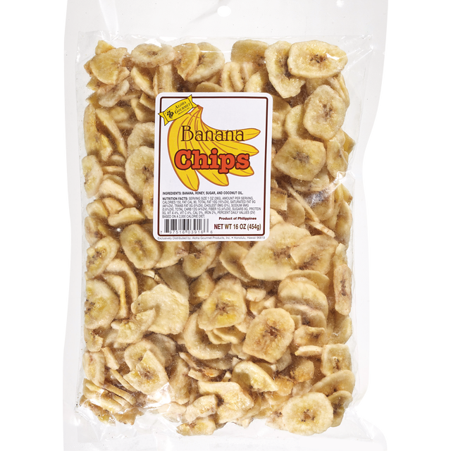 slide 1 of 1, Aloha Gourmet Honey Banana Chips, 16 oz