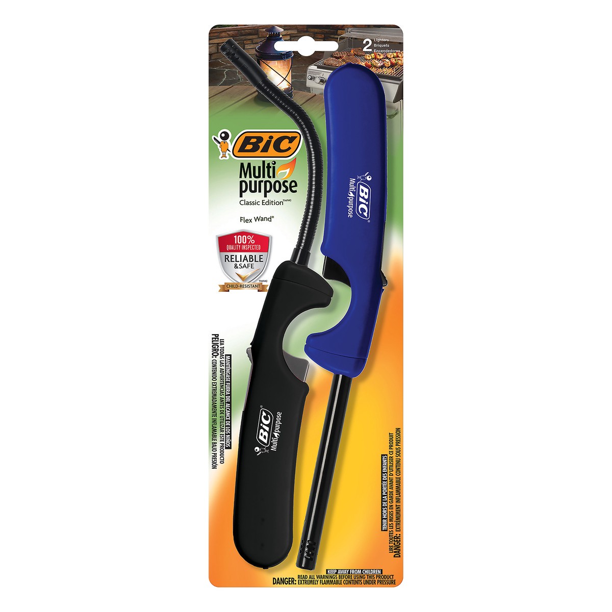 slide 1 of 3, Bic Multipurpose Classic Edition Lighter And Flex Wand Lighter, 2 ct