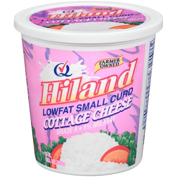 slide 1 of 1, Hiland Dairy Lowfat Small Curd Cottage Cheese, 24 oz