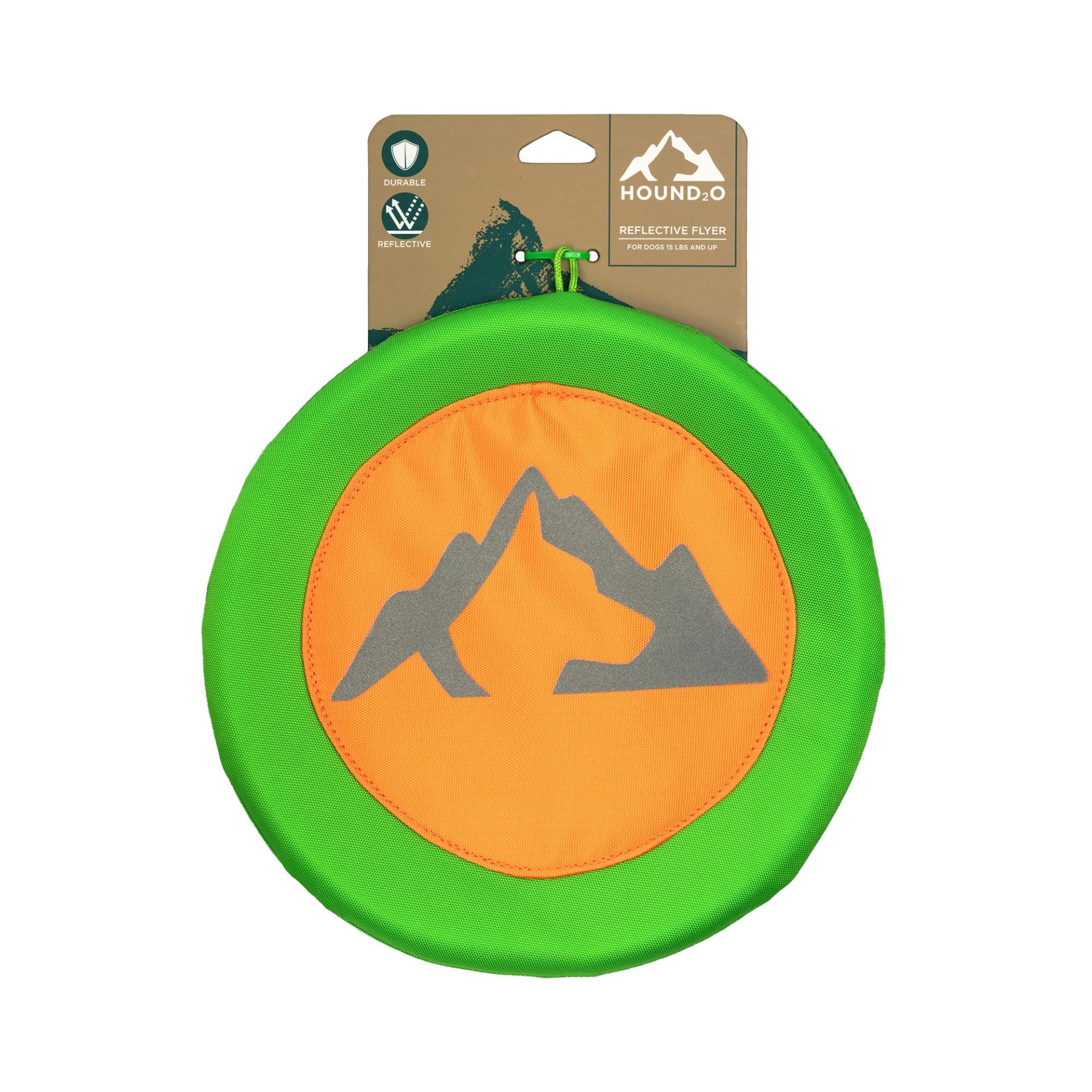 slide 1 of 1, Hound2O Orange Reflective Flyer Dog Toys, Medium, 1 ct