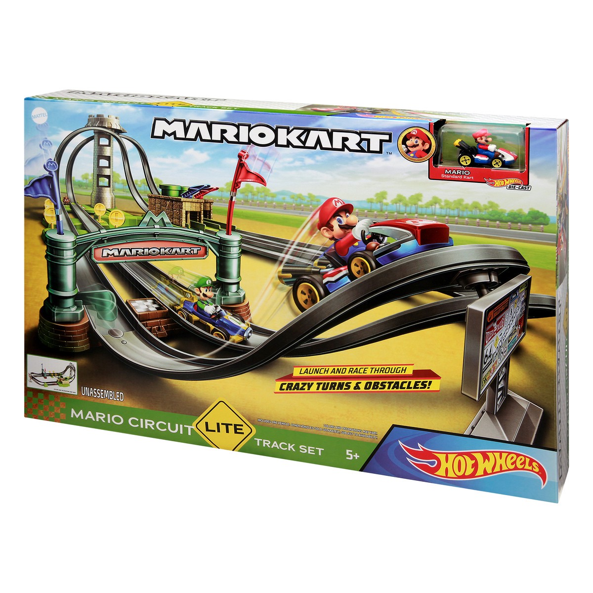 slide 6 of 11, Hot Wheels Mario Kart Mario Circuit Lite Track Set 1 ea, 1 ea