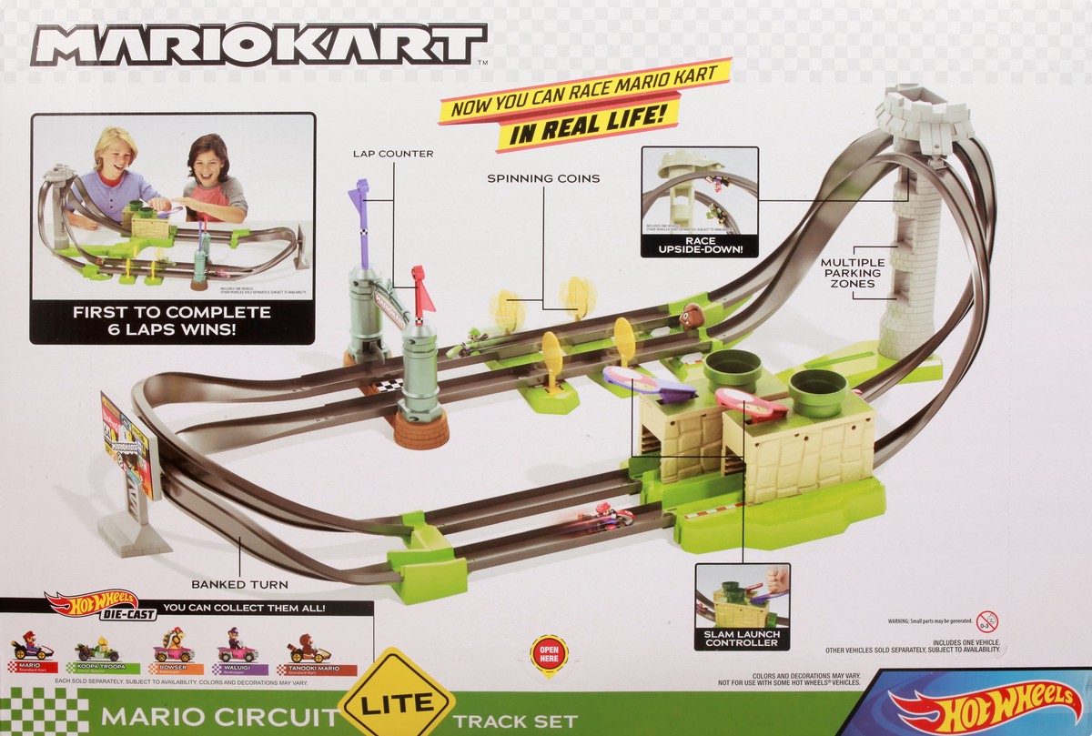 slide 11 of 11, Hot Wheels Mario Kart Mario Circuit Lite Track Set 1 ea, 1 ea