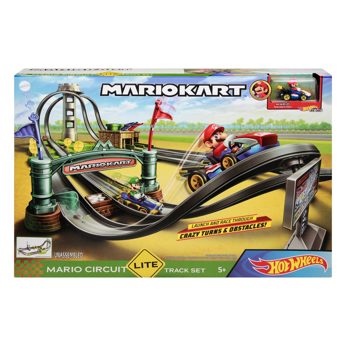 slide 1 of 11, Hot Wheels Mario Kart Mario Circuit Lite Track Set 1 ea, 1 ea