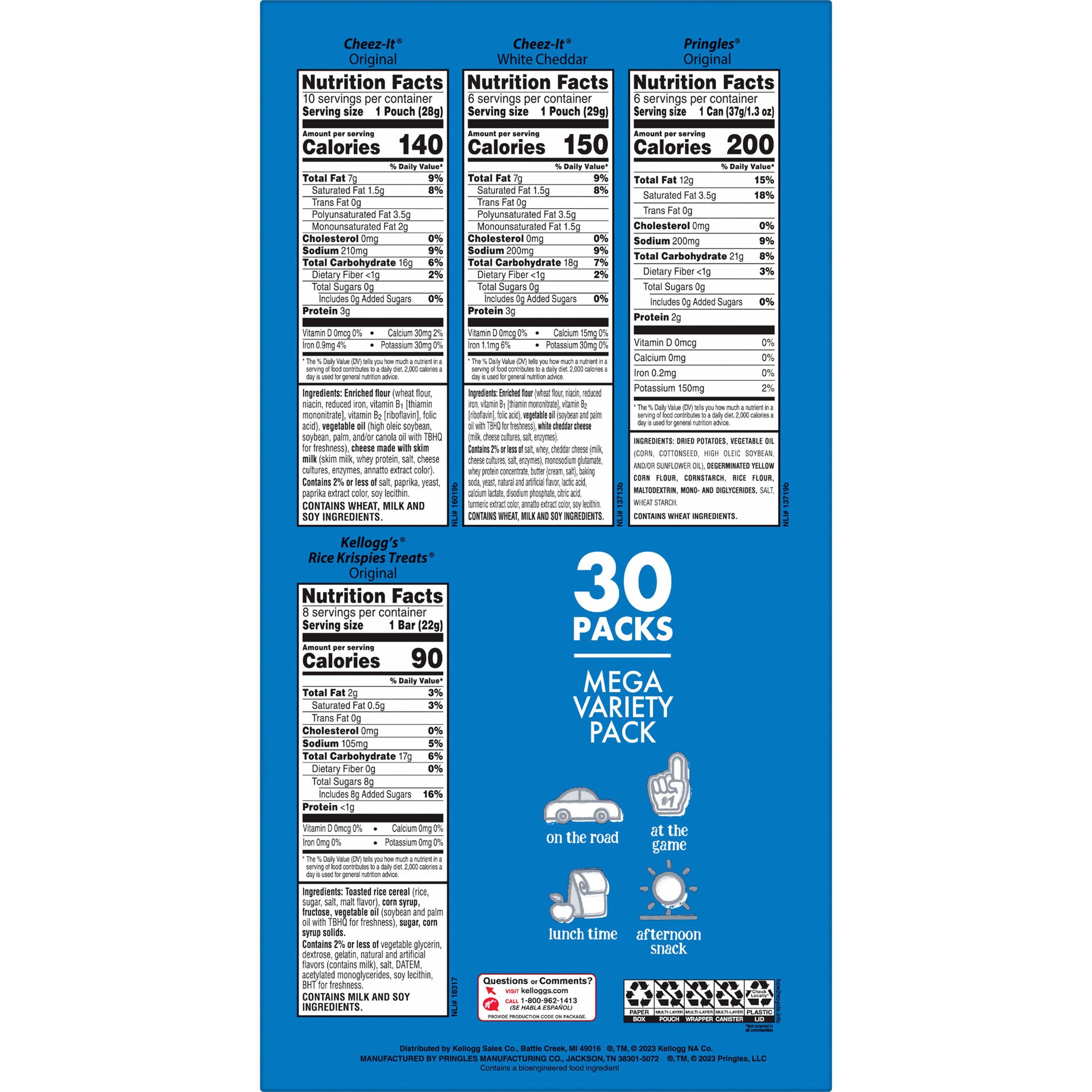 slide 4 of 5, Kellogg's Variety Pack Snacks, 30.10 oz