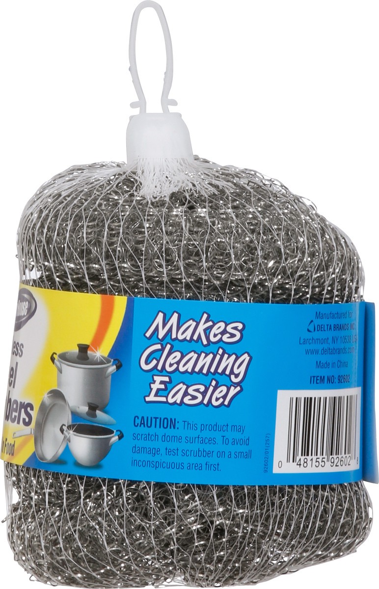 slide 10 of 11, PowerHouse Stainless Steel Srubbers 4 - 0.53 oz Scrubbers, 1 ct