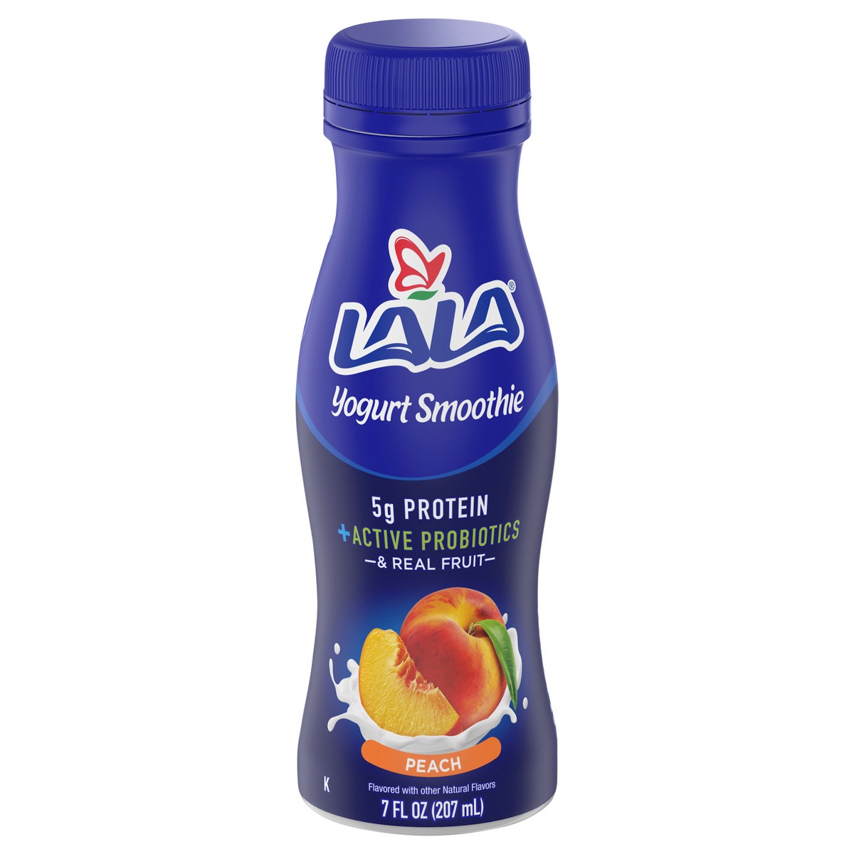 slide 1 of 10, LALA Peach Yogurt Smoothie 7 oz , 7 fl oz