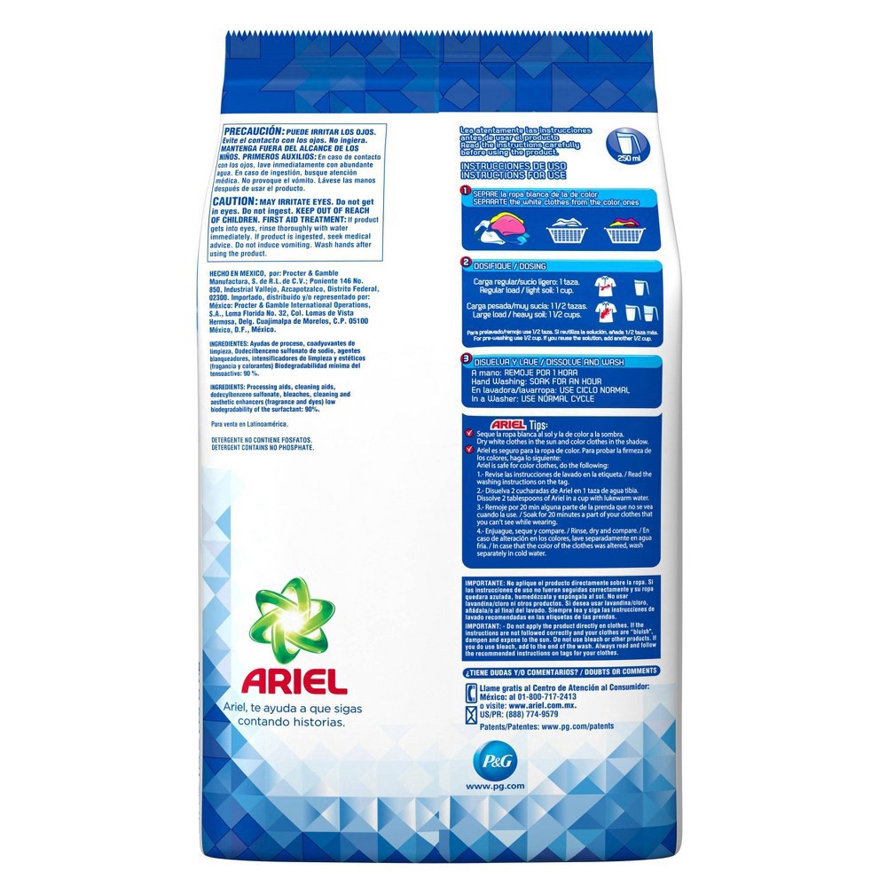 slide 4 of 9, Ariel Powder Laundry Detergent Origscent(132Loads)6Kg/13.2Lb, 211 oz