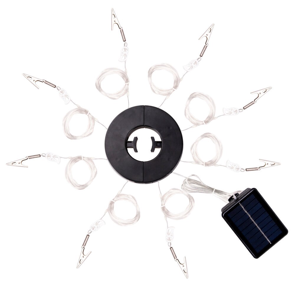 slide 3 of 3, Hd Outdoors Solar Micro Led Umbrella Lights, 1 ct