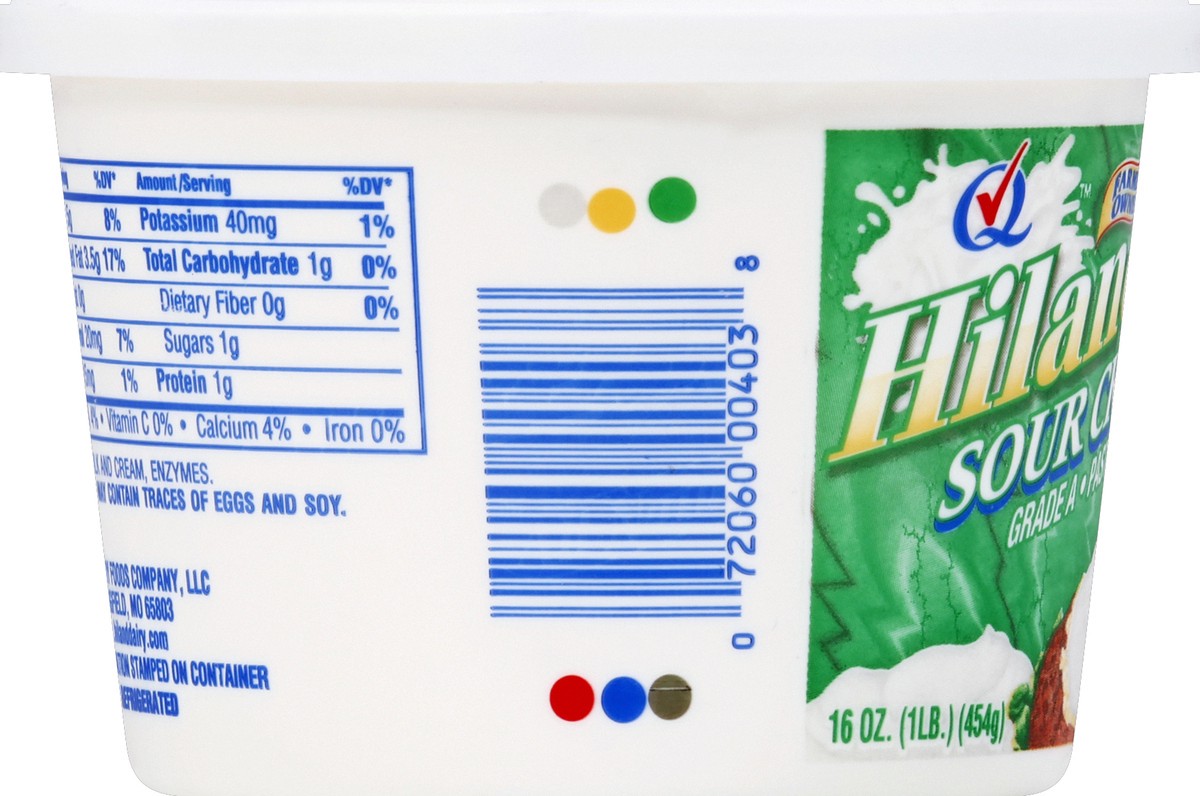 slide 5 of 6, Hiland Dairy Sour Cream 16 oz, 16 oz