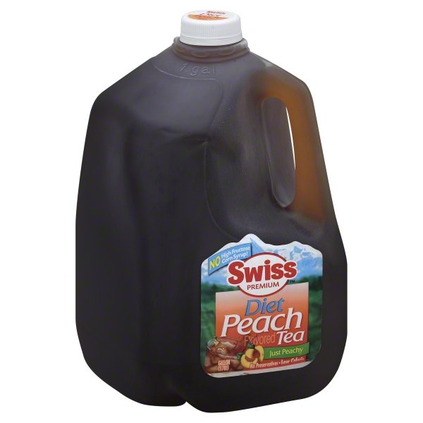 slide 1 of 1, Swiss Premium Iced Tea Diet Peach, 4 qt