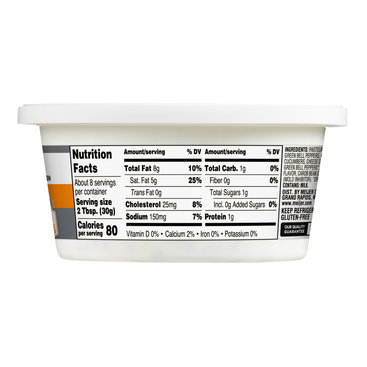 slide 9 of 9, Meijer Garden Vegetable Cream Cheese Spread, 8 oz