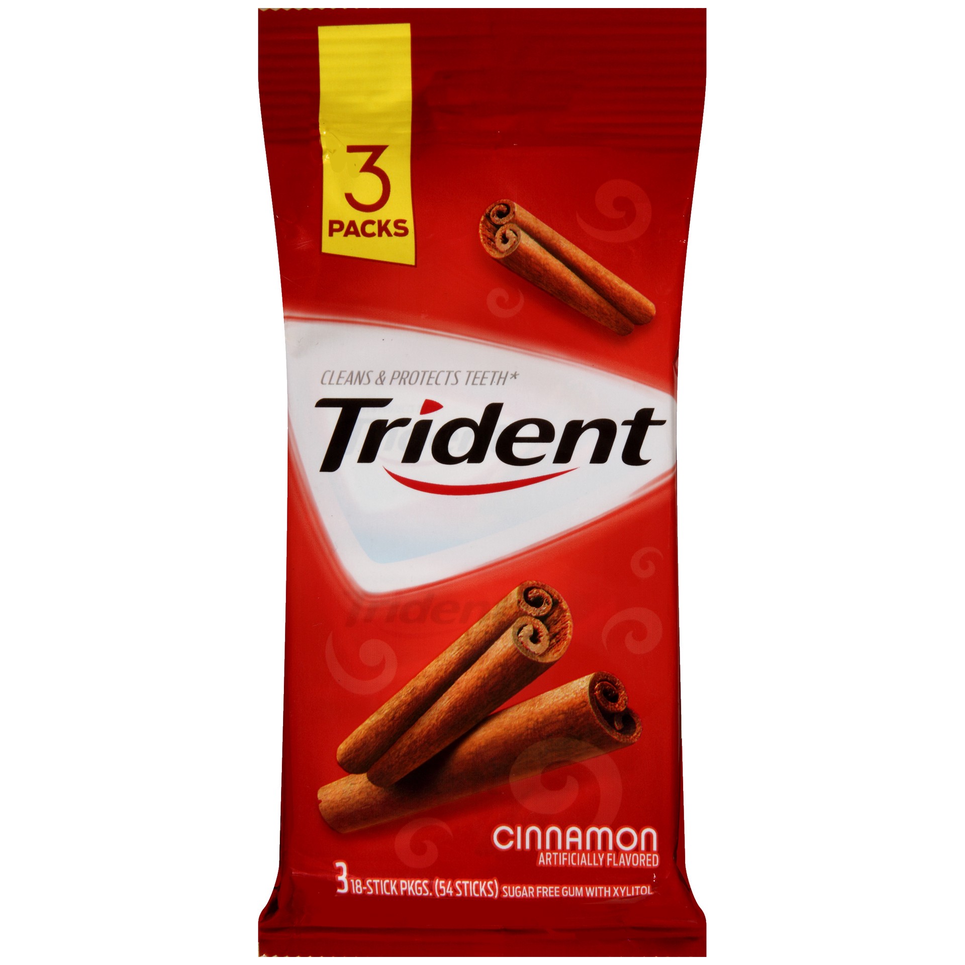 slide 1 of 6, Trident Cinnamon Mup Gum, 3 ct