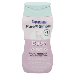 Coppertone Pure & Simple Baby 100% Mineral Sunscreen SPF 50 - 6 fl oz