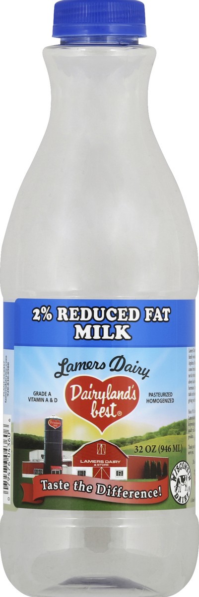 slide 4 of 6, Dairylands Best Milk, Reduced Fat, 2% - 32 oz, 32 oz