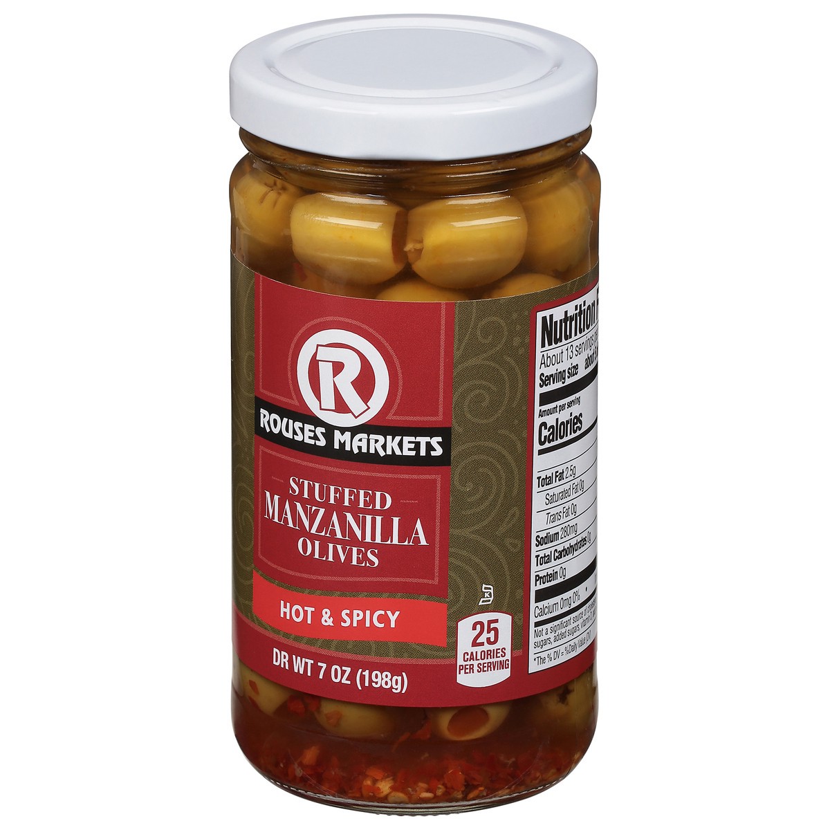 slide 4 of 11, Rouses Markets Rous Manz Olv Hot, 7 oz