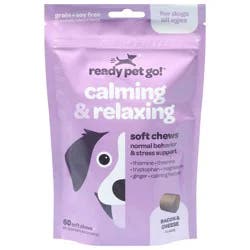 Ready Pet Go Calm & Relax Chews, Bacon Cheese Flavor, 60 ct