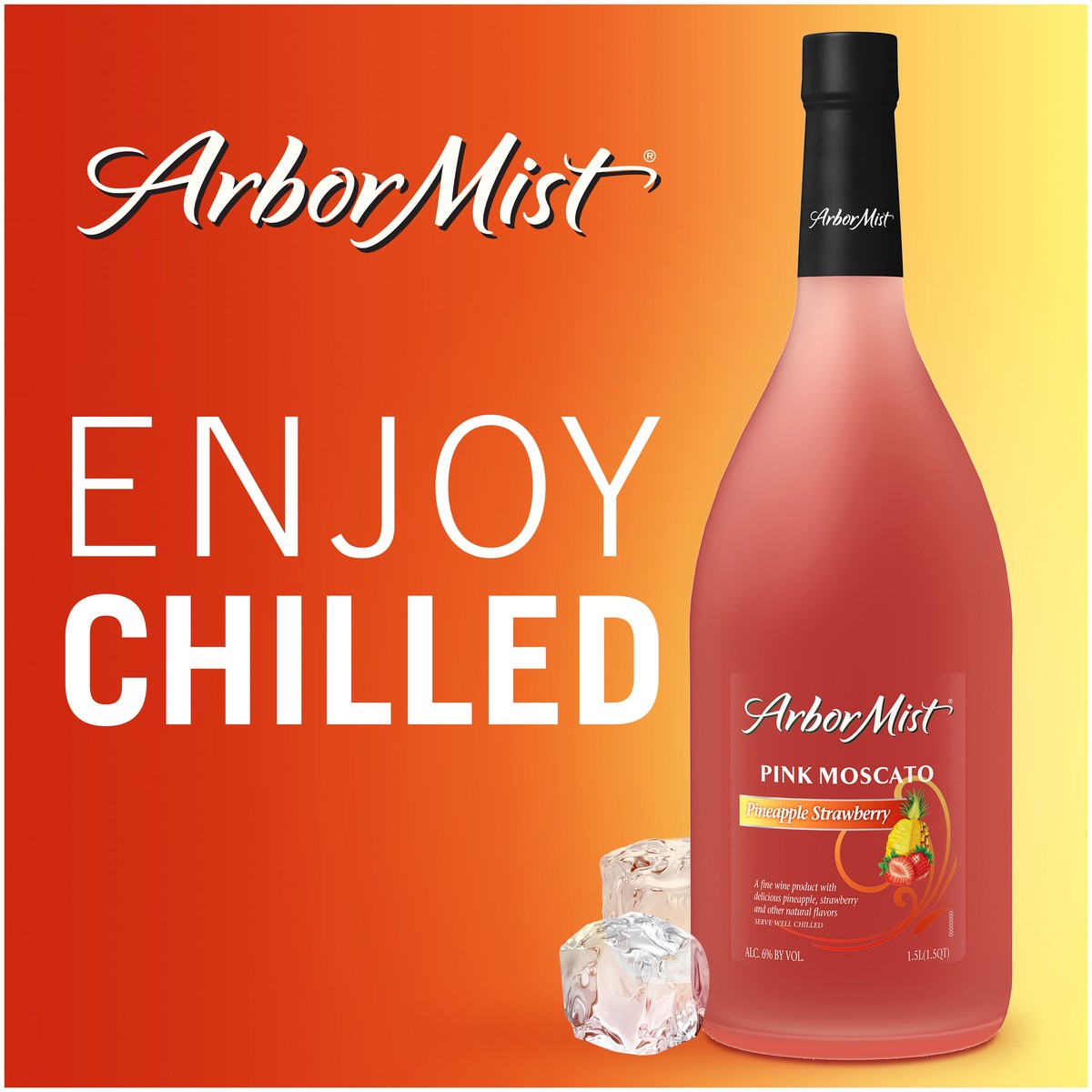 slide 3 of 5, Arbor Mist Pineapple Strawberry Moscato Sweet Wine 1.5L, 1.5 l