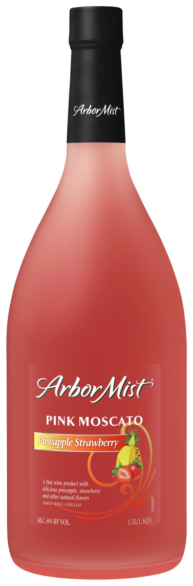 slide 1 of 5, Arbor Mist Pineapple Strawberry Moscato Sweet Wine 1.5L, 1.5 liter