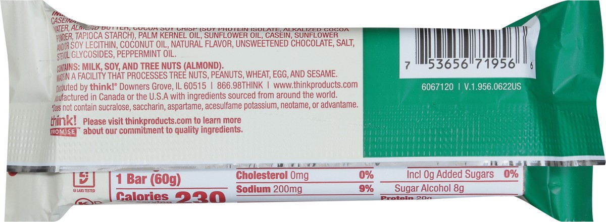 slide 5 of 9, think! High Protein Girl Scouts Thin Mints Protein Bar 2.1 oz, 2.1 oz