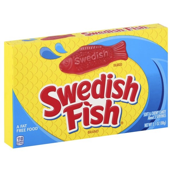 slide 1 of 1, Swedish Fish Theater Box Candy, 3.1 oz