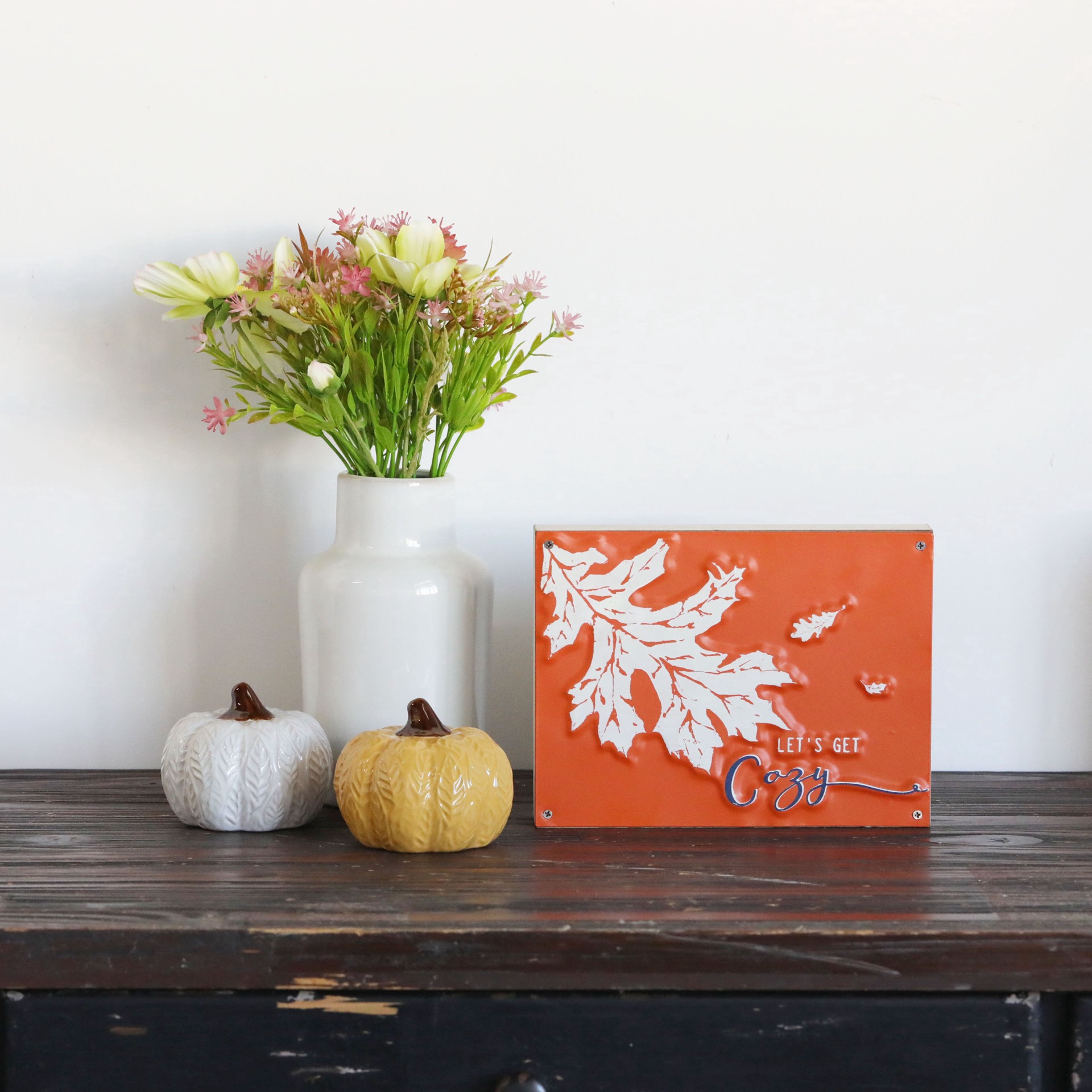 slide 2 of 2, 6.7" White Ceramic Vase By Ashland, 3.9 in x 3.9 in x 6.7 in