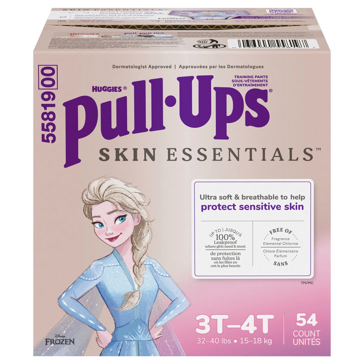 slide 1 of 11, Pull-Ups Girls' Skin Essentials Training Pants, 3T-4T (32-40 lbs), 54 Ct, 54 ct