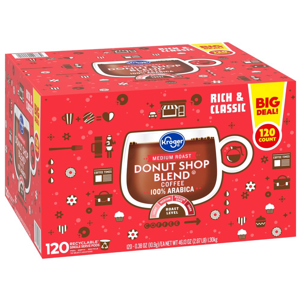 slide 4 of 5, Kroger Donut Shop Coffee Single Serve Cups - 120 ct, 120 ct