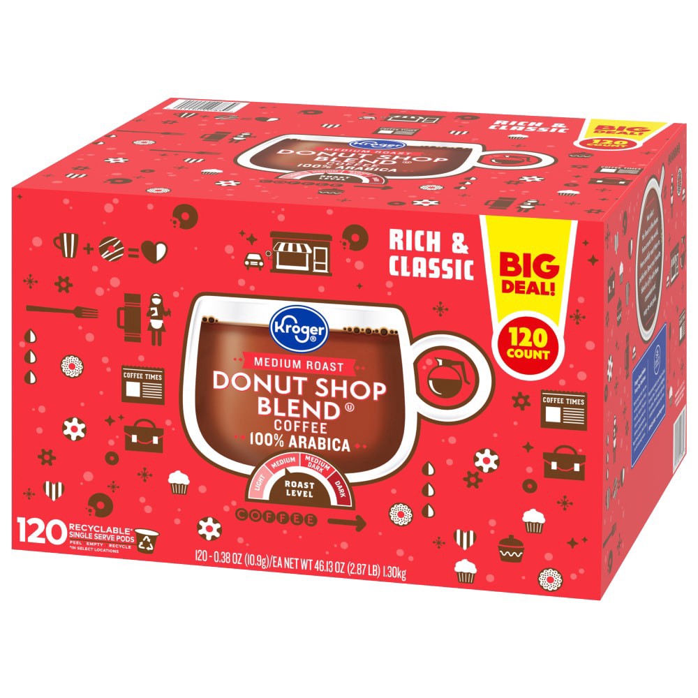 slide 3 of 5, Kroger Donut Shop Coffee Single Serve Cups - 120 ct, 120 ct