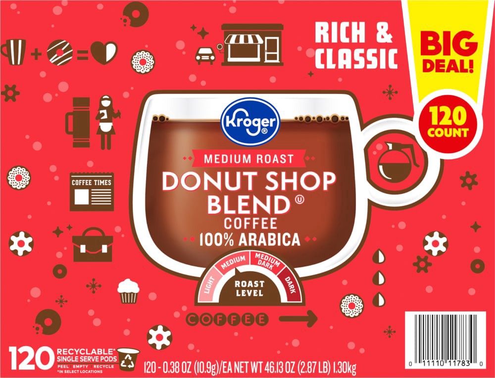slide 2 of 5, Kroger Donut Shop Coffee Single Serve Cups - 120 ct, 120 ct