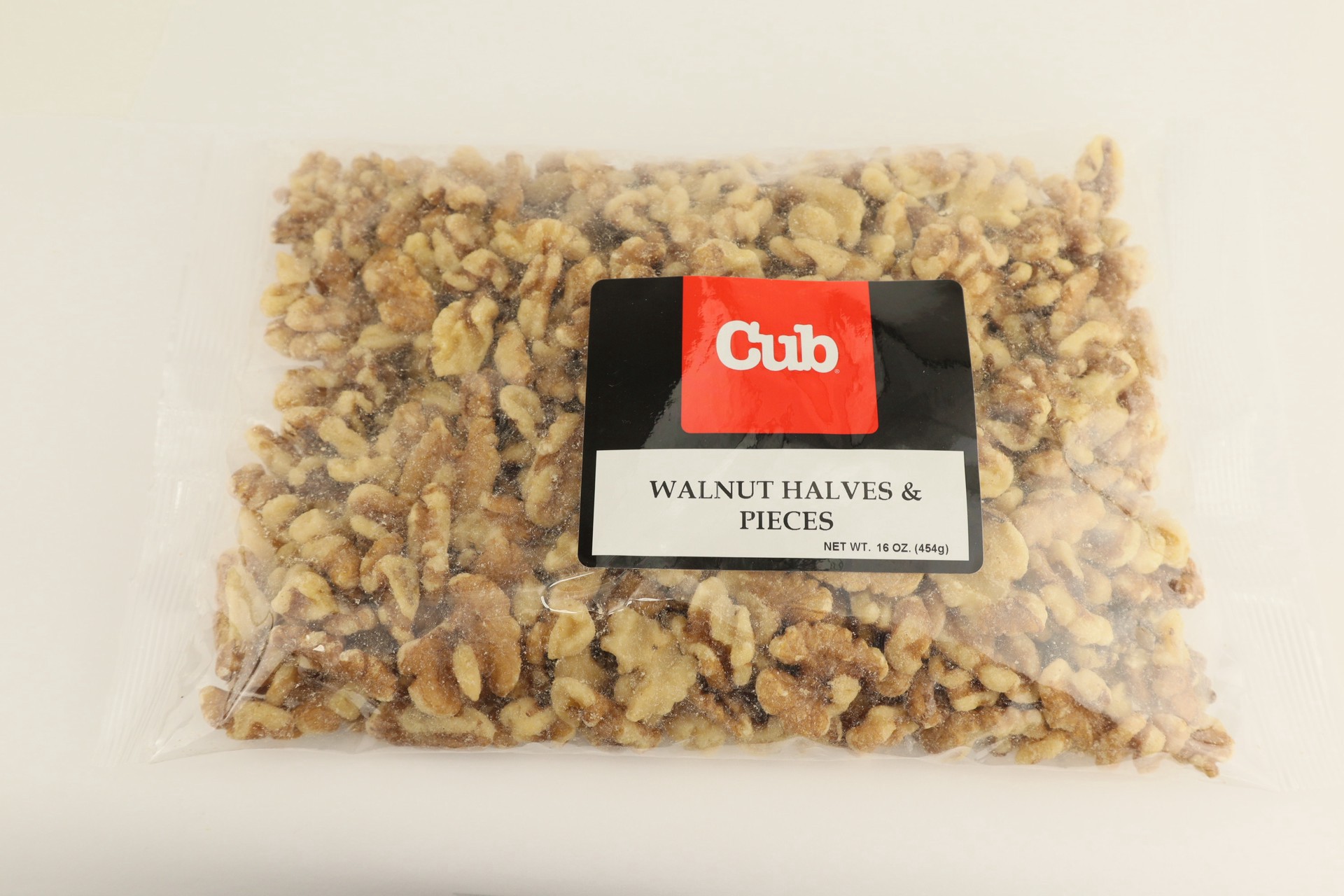 slide 1 of 1, Bergin Halves & Pieces Walnuts, 16 oz