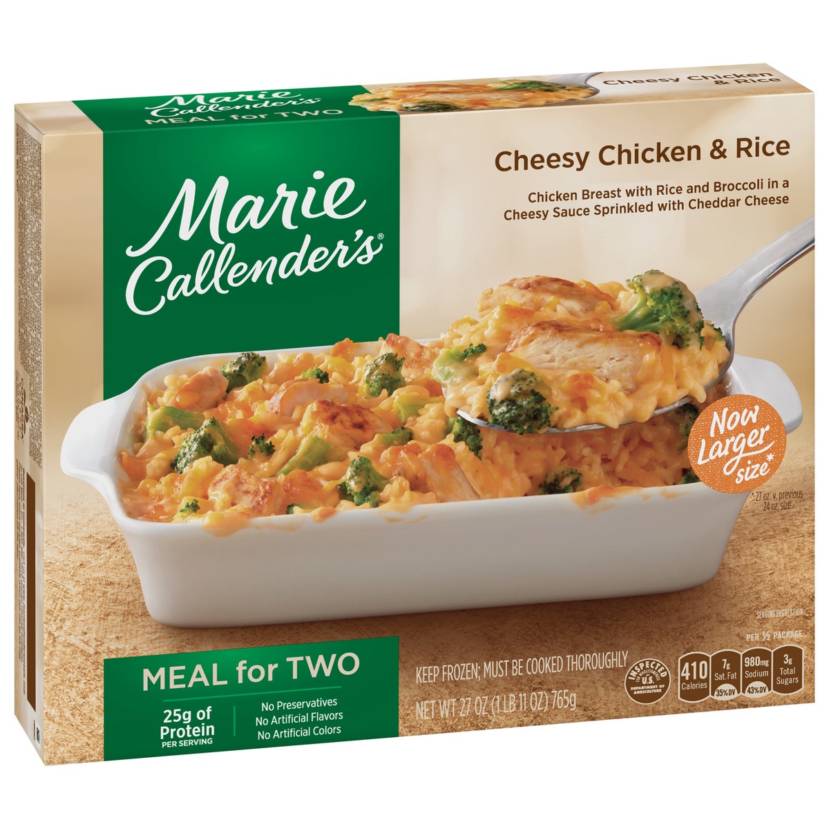 slide 9 of 9, Marie Callender's Meal for Two Cheesy Chicken & Rice 27 oz, 27 oz