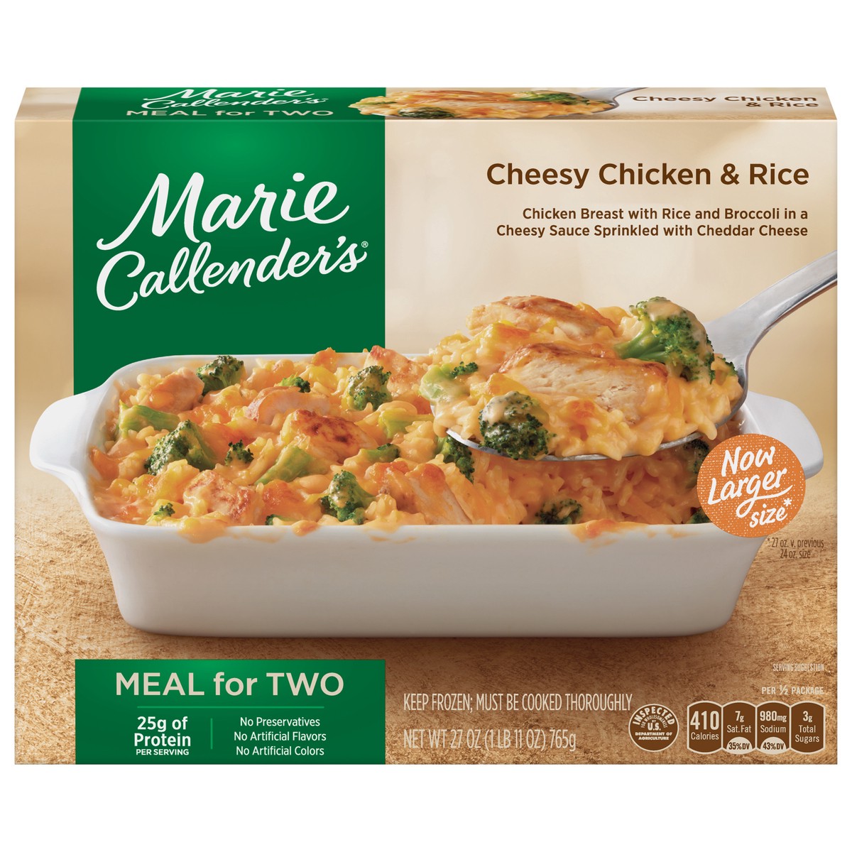 slide 1 of 9, Marie Callender's Meal for Two Cheesy Chicken & Rice 27 oz, 27 oz