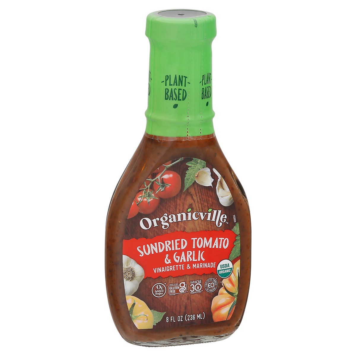 slide 2 of 11, Organicville Sun Dried Tomato & Garlic Organic Vinaigrette, 8 oz